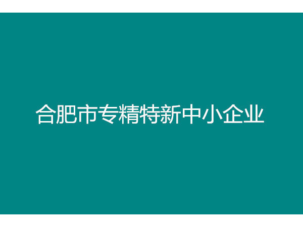 合肥市專精特新申報認(rèn)定條件